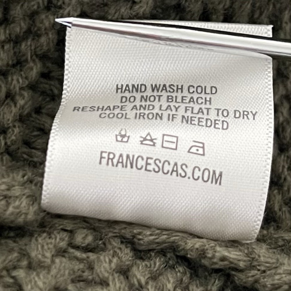 Harper Sweater‎ Cardigan Womens Large Olive Green Open Front Relaxed Francesca - Picture 9 of 12